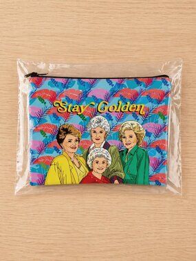NEW Golden Girls Stay Golden Colorful Cosmetic Bag Pouch Makeup Bag